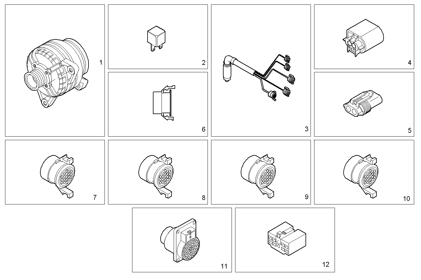 GENERATOR - N40ENTD20.00A810 NEF 4 electron. - TIER 2 parts diagram
