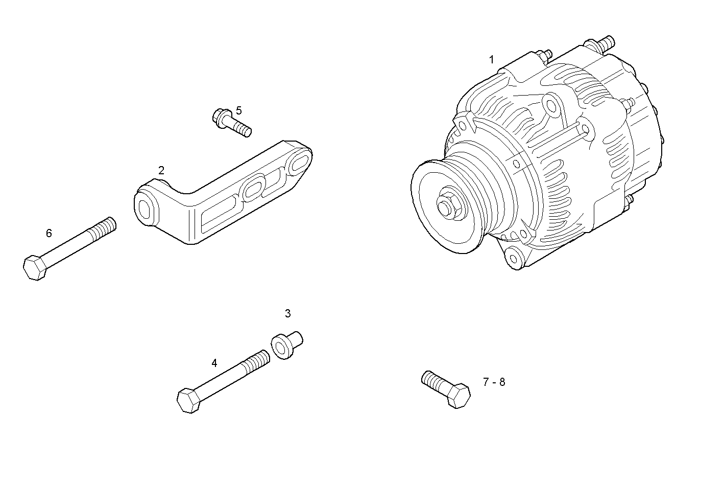 ALTERNATOR - C13ENTM77.10 CURSOR 13 parts diagram