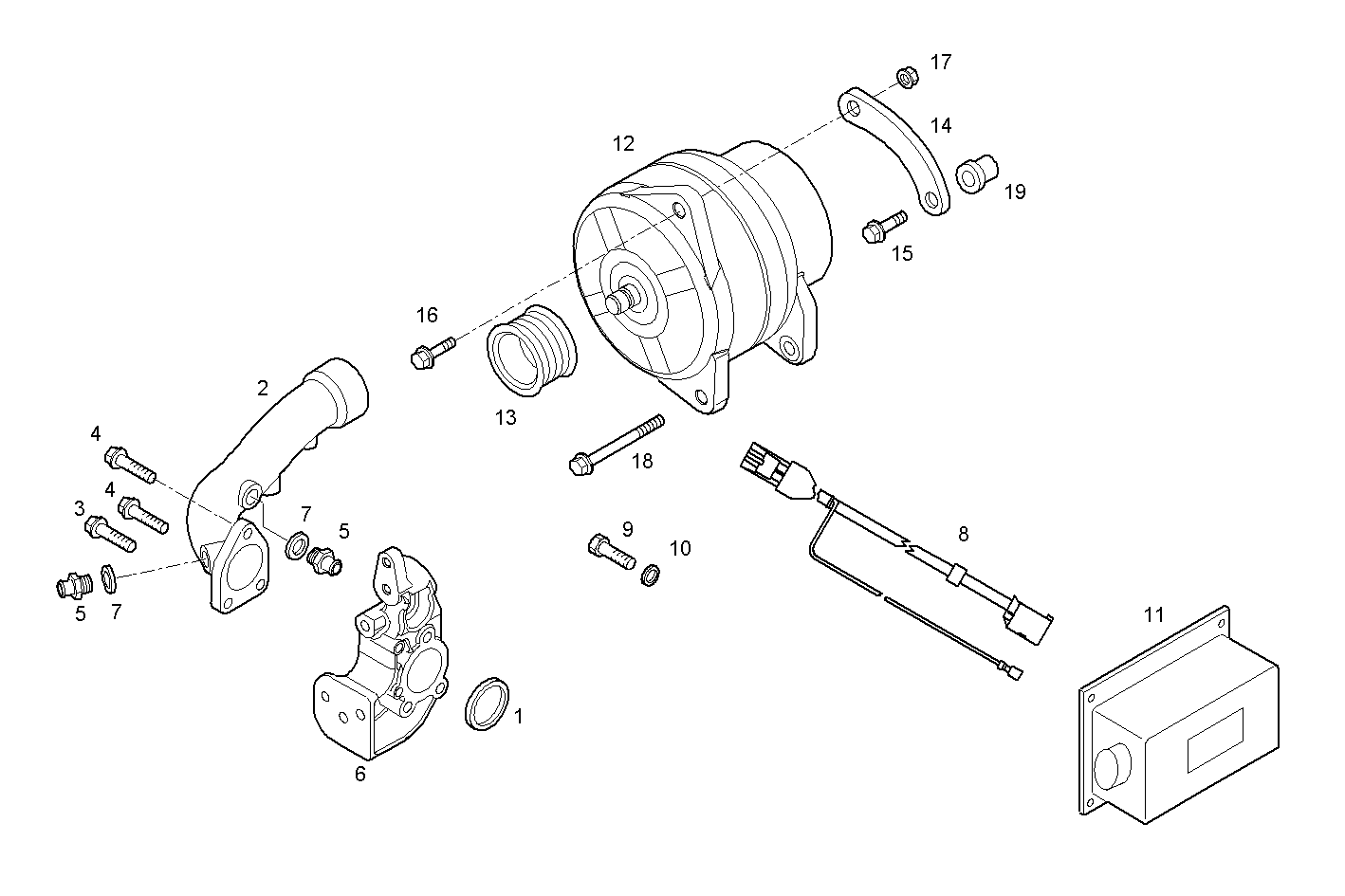 SELF-REGULATED ALTERNATOR - N67MNSM22.10 NEF 6 mechanic. parts diagram