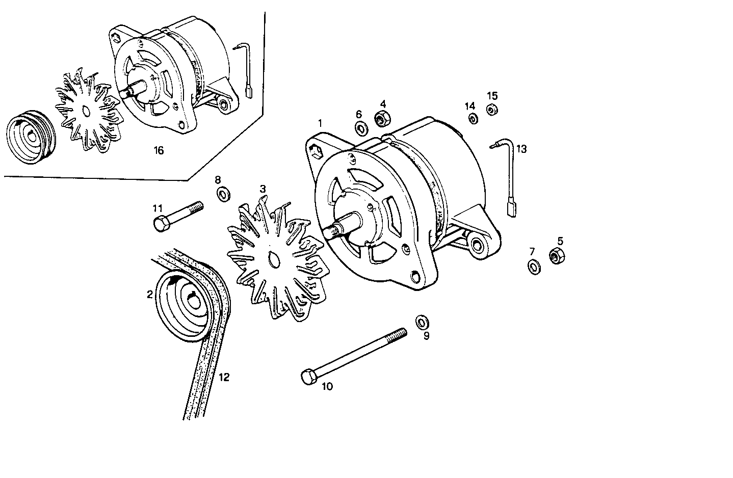 SELF-REGULATED ALTERNATOR - 8065E00.00 8065E00 parts diagram