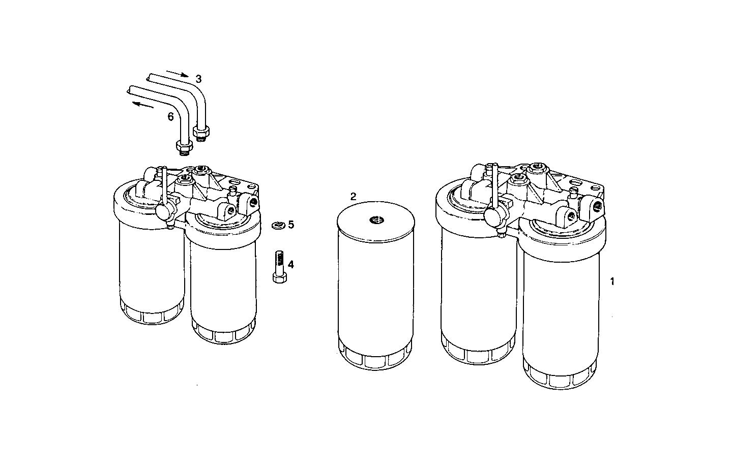 DOUBLE FUEL FILTER - 8281SRM70.10 8281SRM70 parts diagram