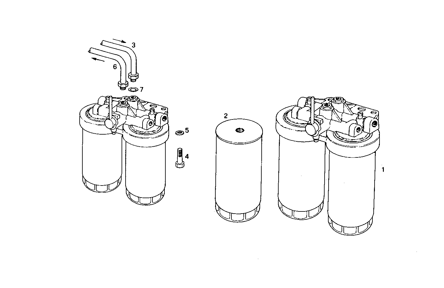 DOUBLE FUEL FILTER - 8281SRM70.10 8281SRM70 parts diagram