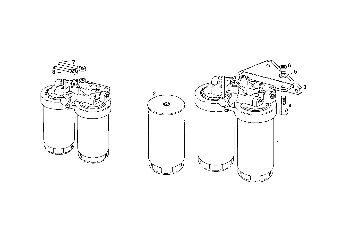 DOUBLE FUEL FILTER - 8210SRi25.01 8210SRi25 parts diagram