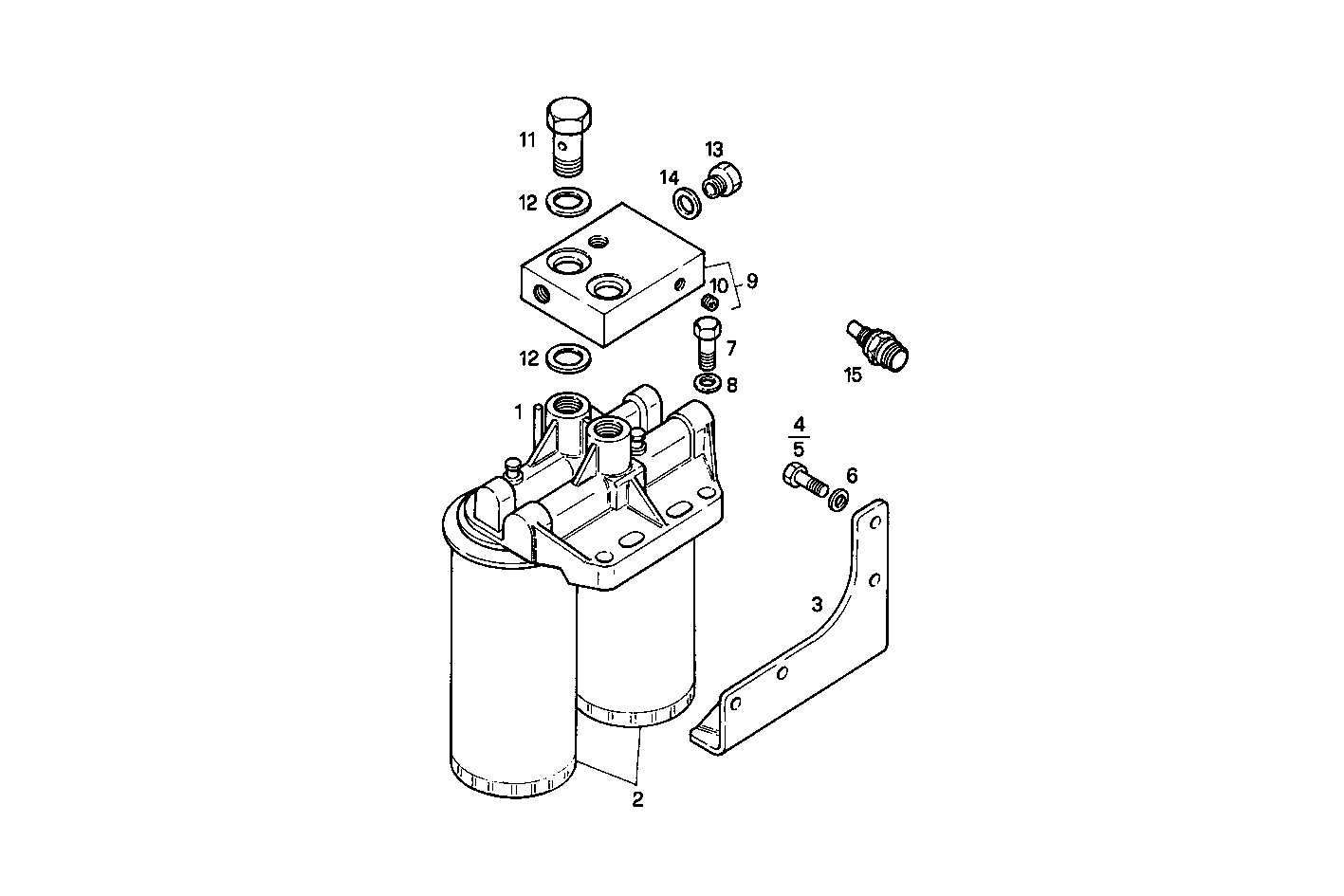 DOUBLE FUEL FILTER - C78ENTM50.11A001 CURSOR 8 parts diagram