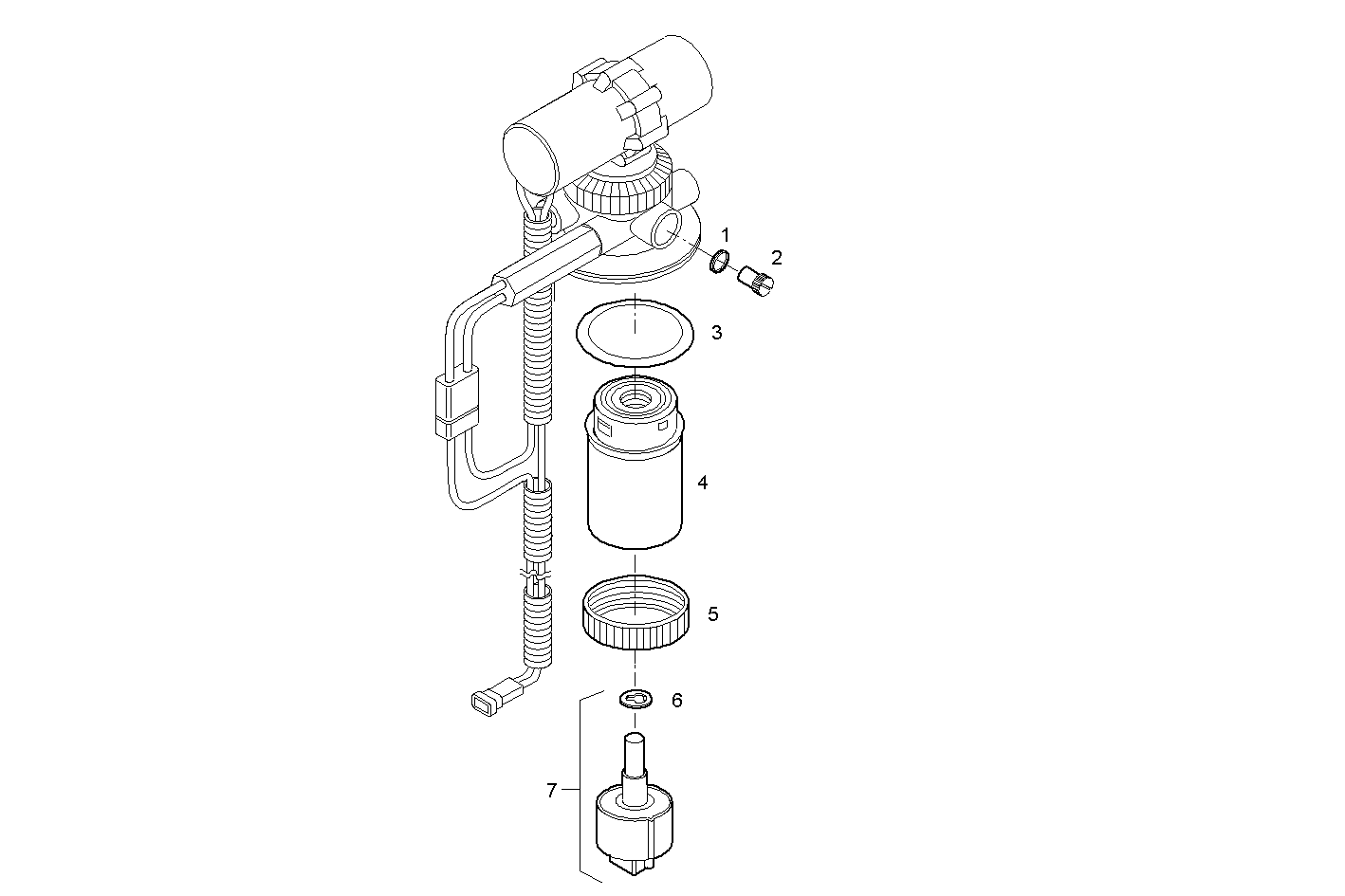 FUEL PREFILTER WITH ELECTRIC PUMP - N67MNTM28.11 NEF 6 mechanic. parts diagram