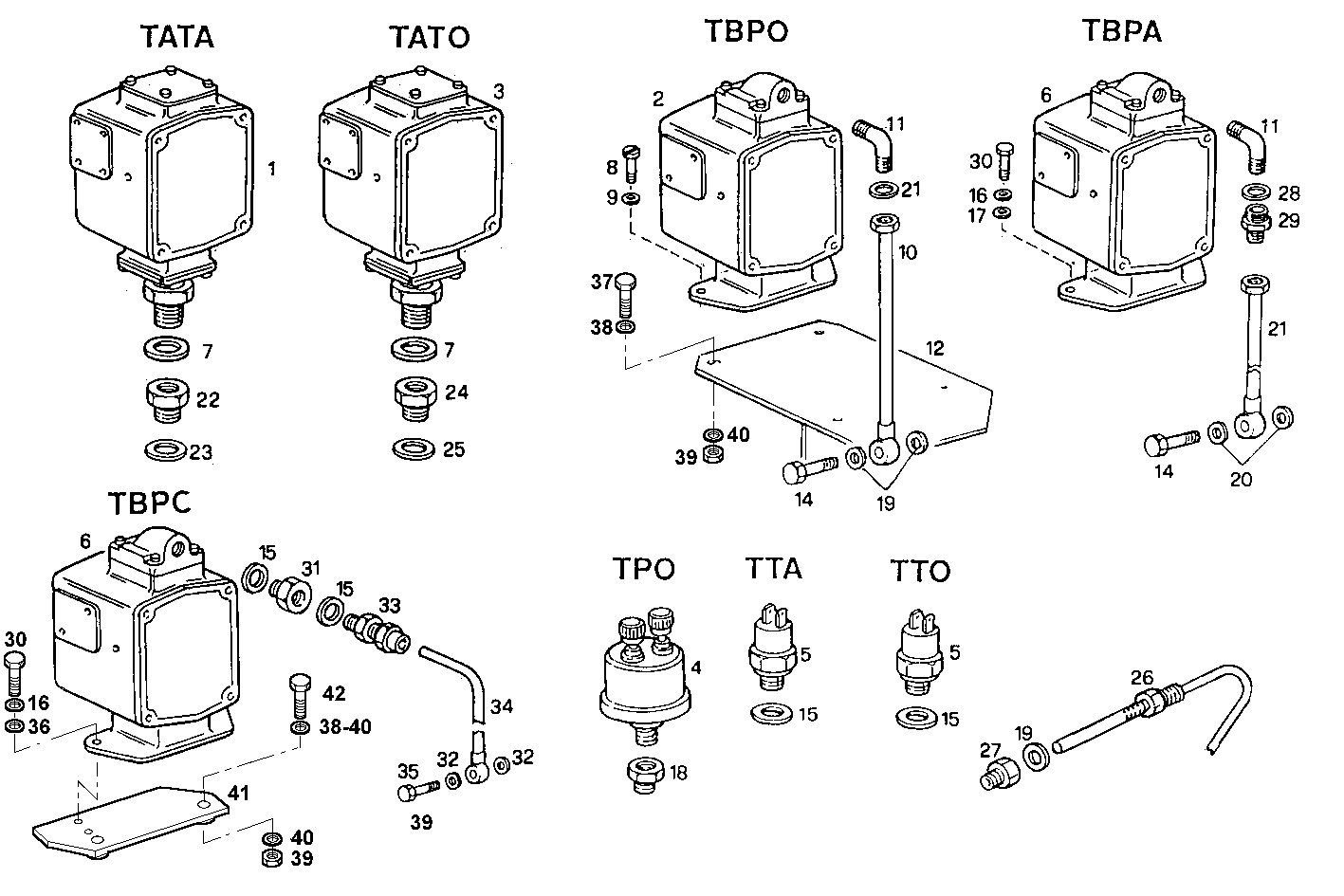 SENDER UNITS FOR GENERATOR UNIT - 8210M22.30A003 8210M22 parts diagram