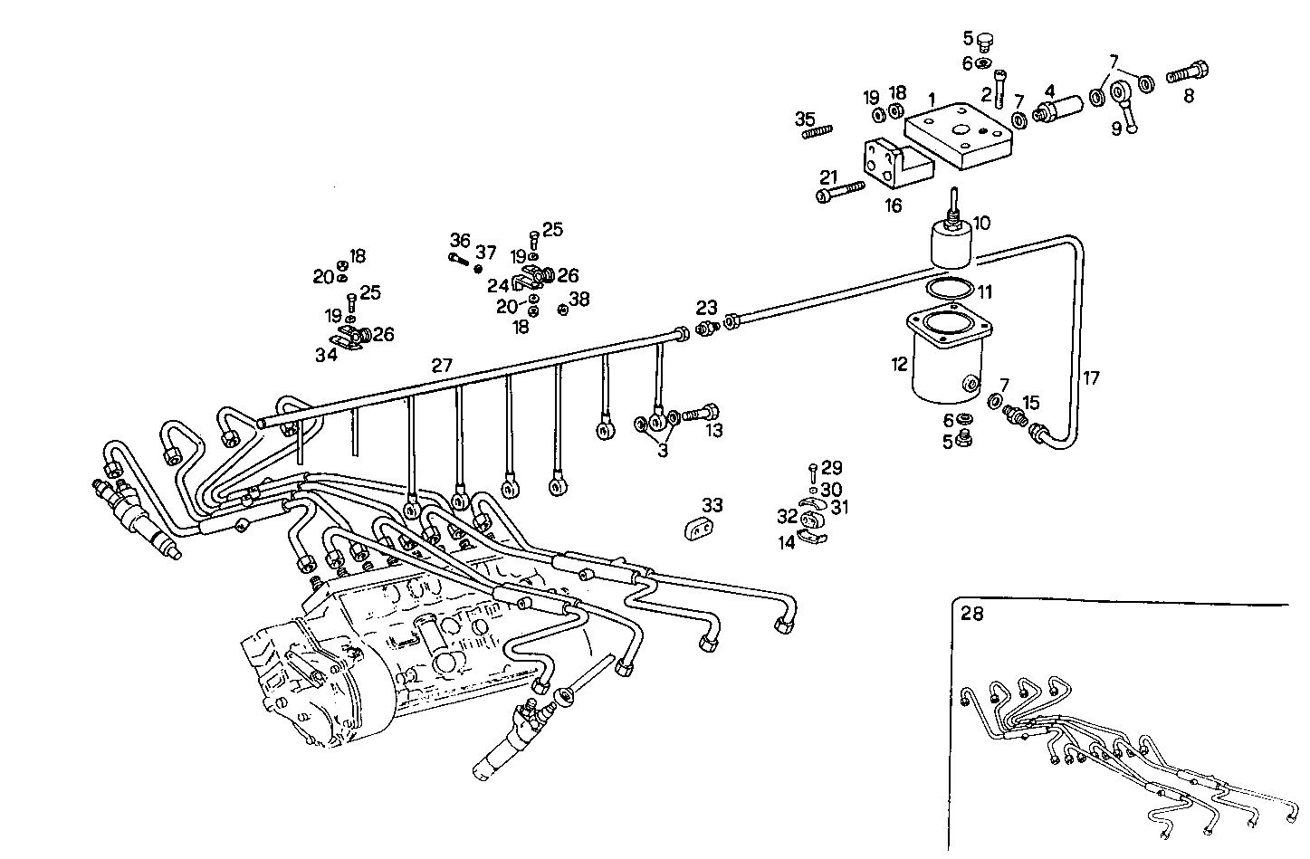 DOUBLE WALL INJECTION PIPES - GE8281M32.30A001 GE8281M32 parts diagram