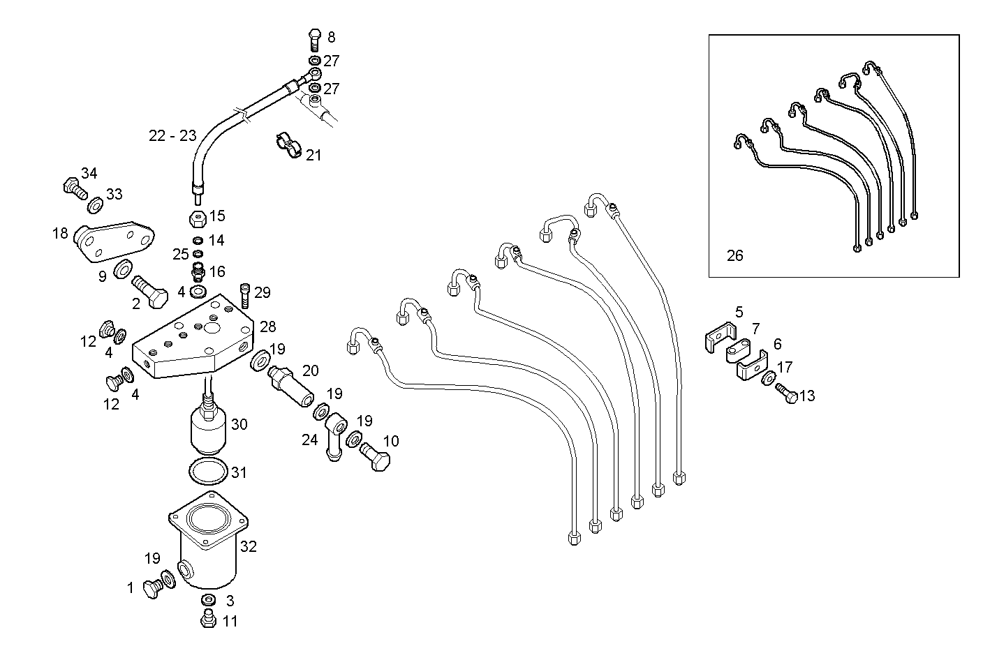DOUBLE WALL INJECTION PIPES - 8460SRM50.10A002 8460SRM50 parts diagram