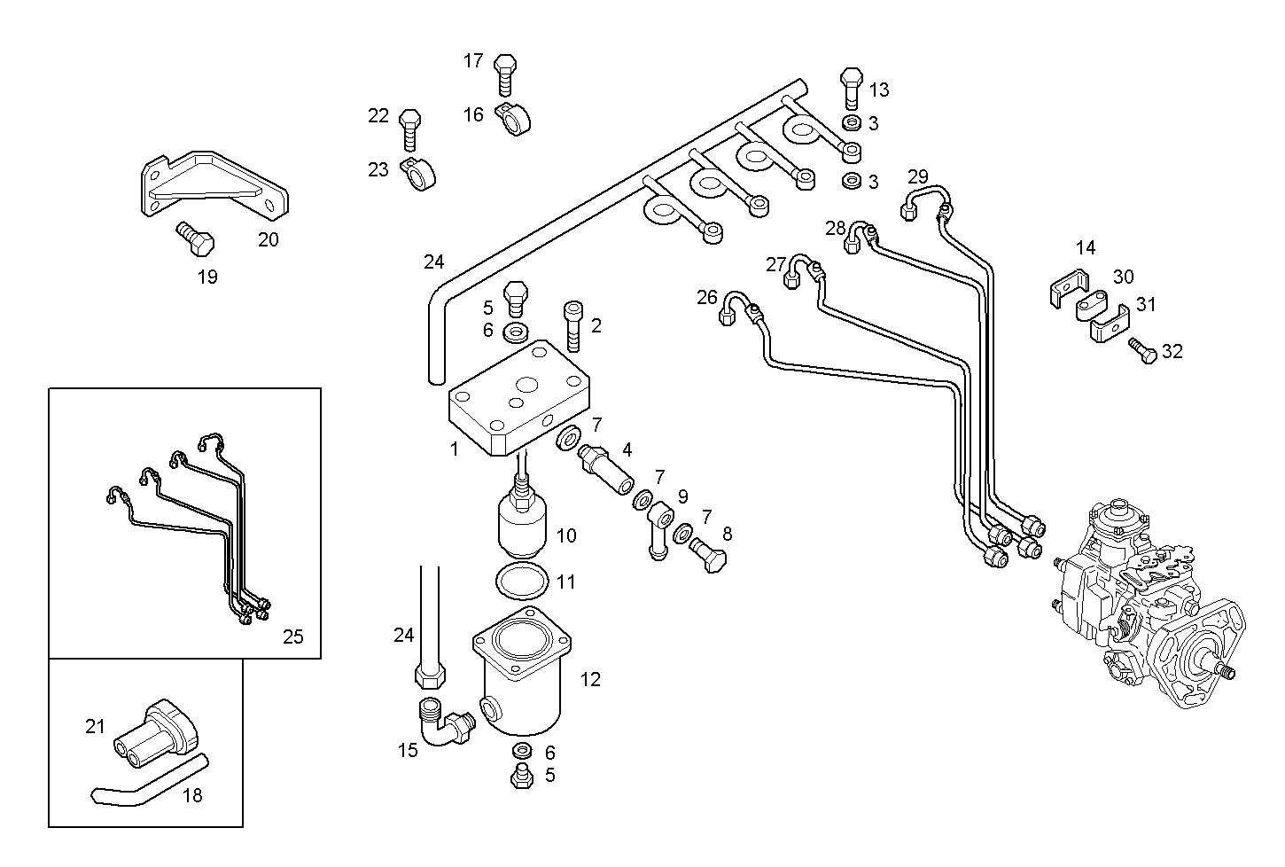 DOUBLE WALL INJECTION PIPES - N45MNAM10.01 NEF 4 mechanic. parts diagram