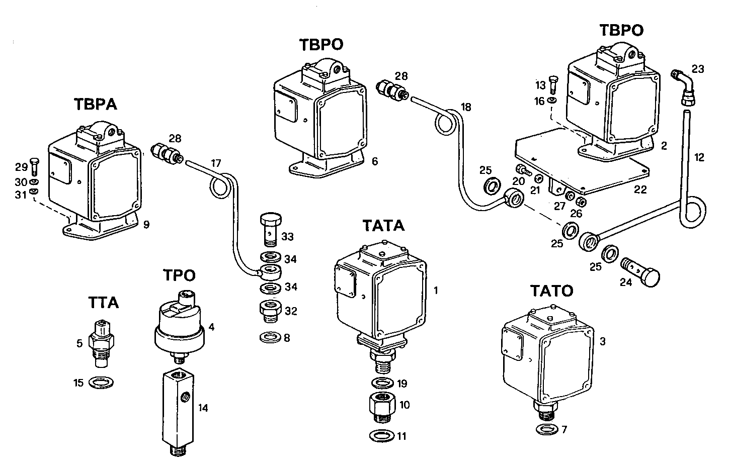 SENDER UNITS FOR GENERATOR UNIT - 8210SRM36.12 8210SRM36 parts diagram