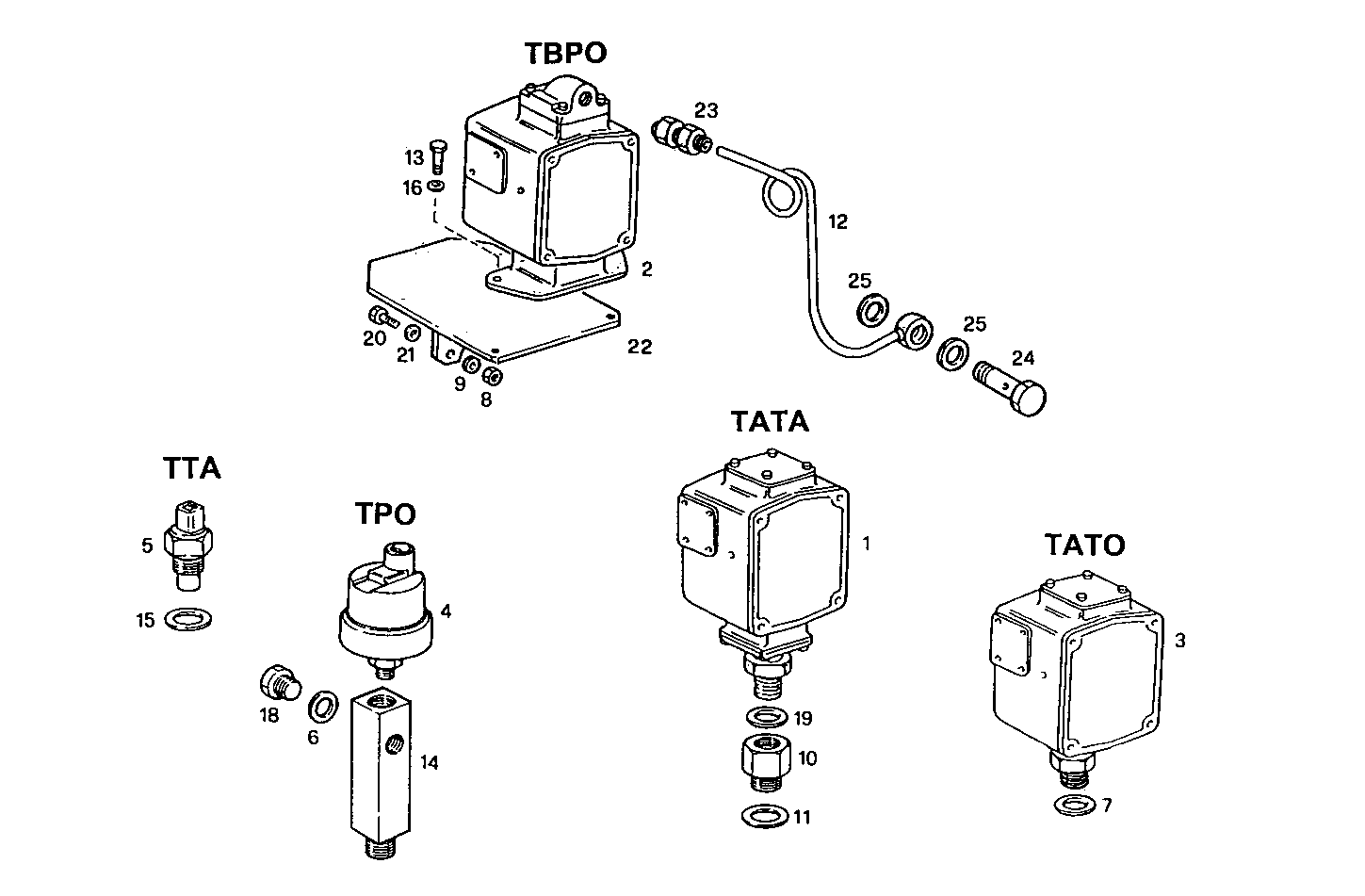 SENDER UNITS FOR GENERATOR UNIT - 8210SRM36.32 8210SRM36 parts diagram