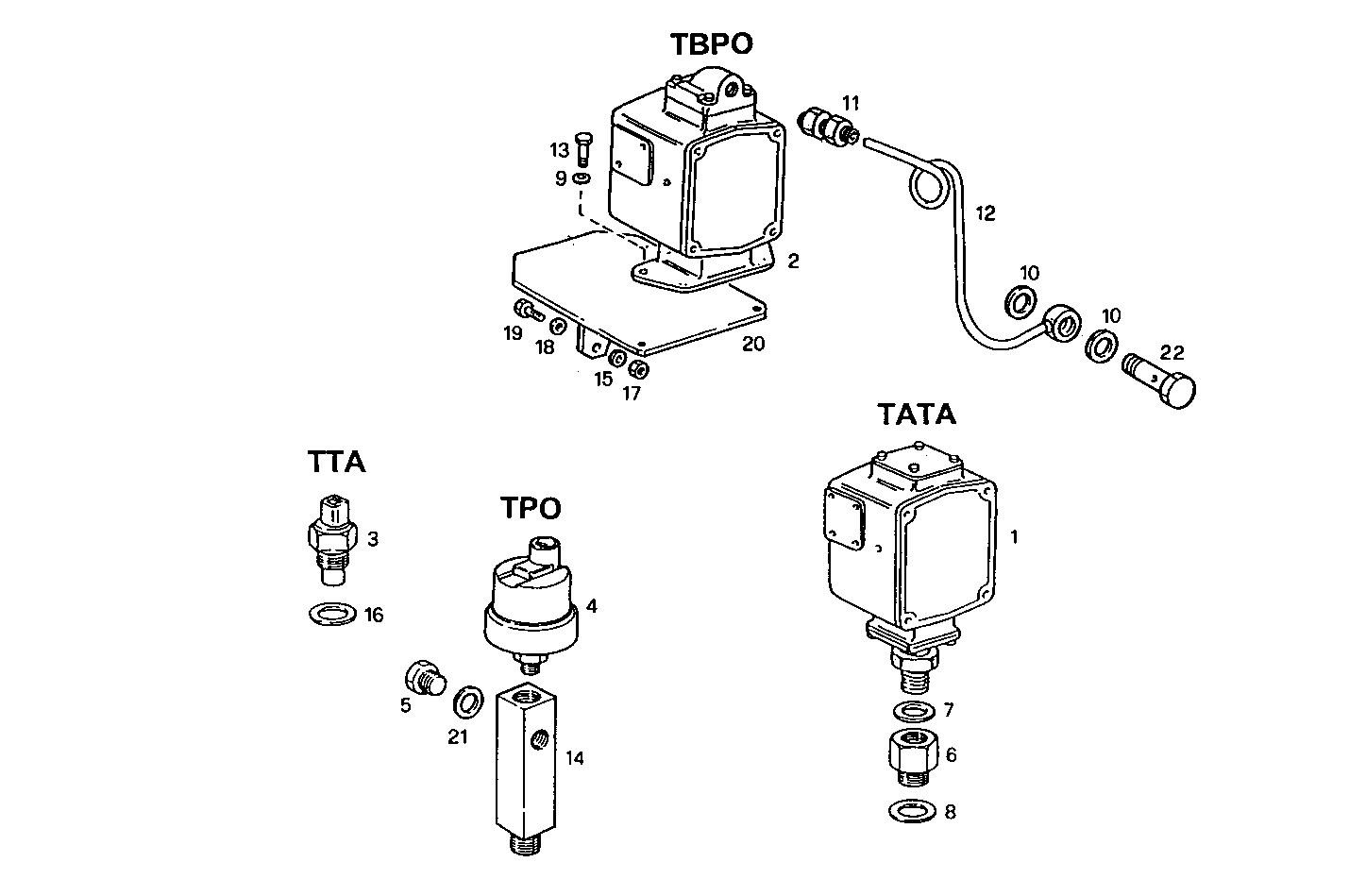 SENDER UNITS FOR GENERATOR UNIT - 8210SRM36.32 8210SRM36 parts diagram
