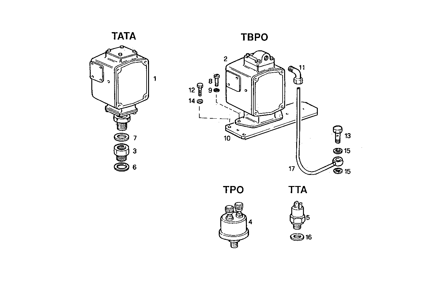 SENDER UNITS FOR GENERATOR UNIT - 8210SRM45.31 8210SRM45 parts diagram