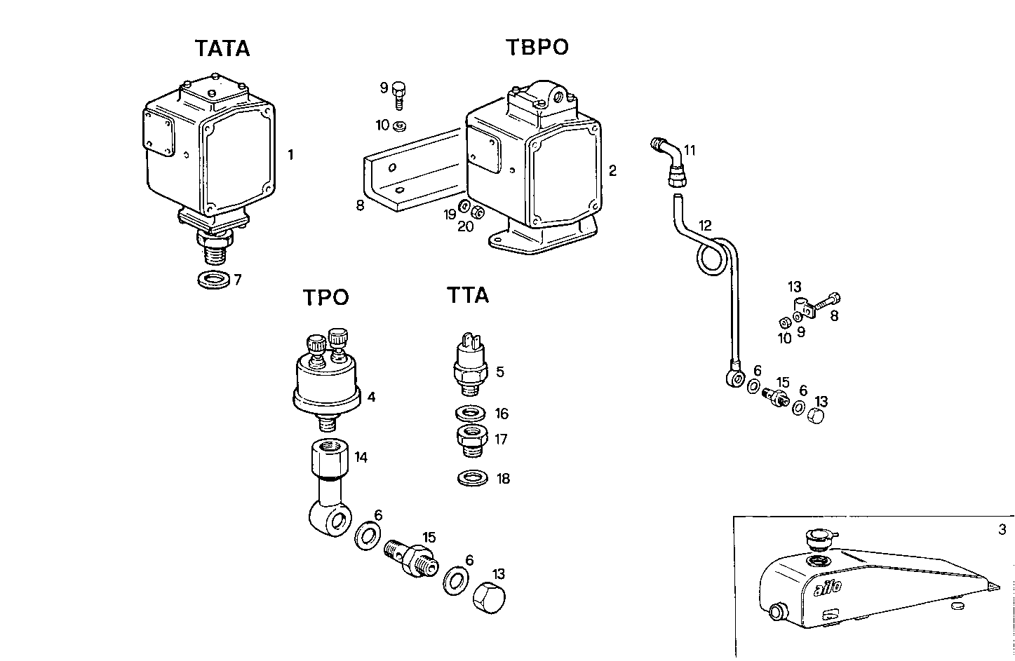 SENDER UNITS FOR GENERATOR UNIT - GE8045M08.00A61S GE8045M08 parts diagram