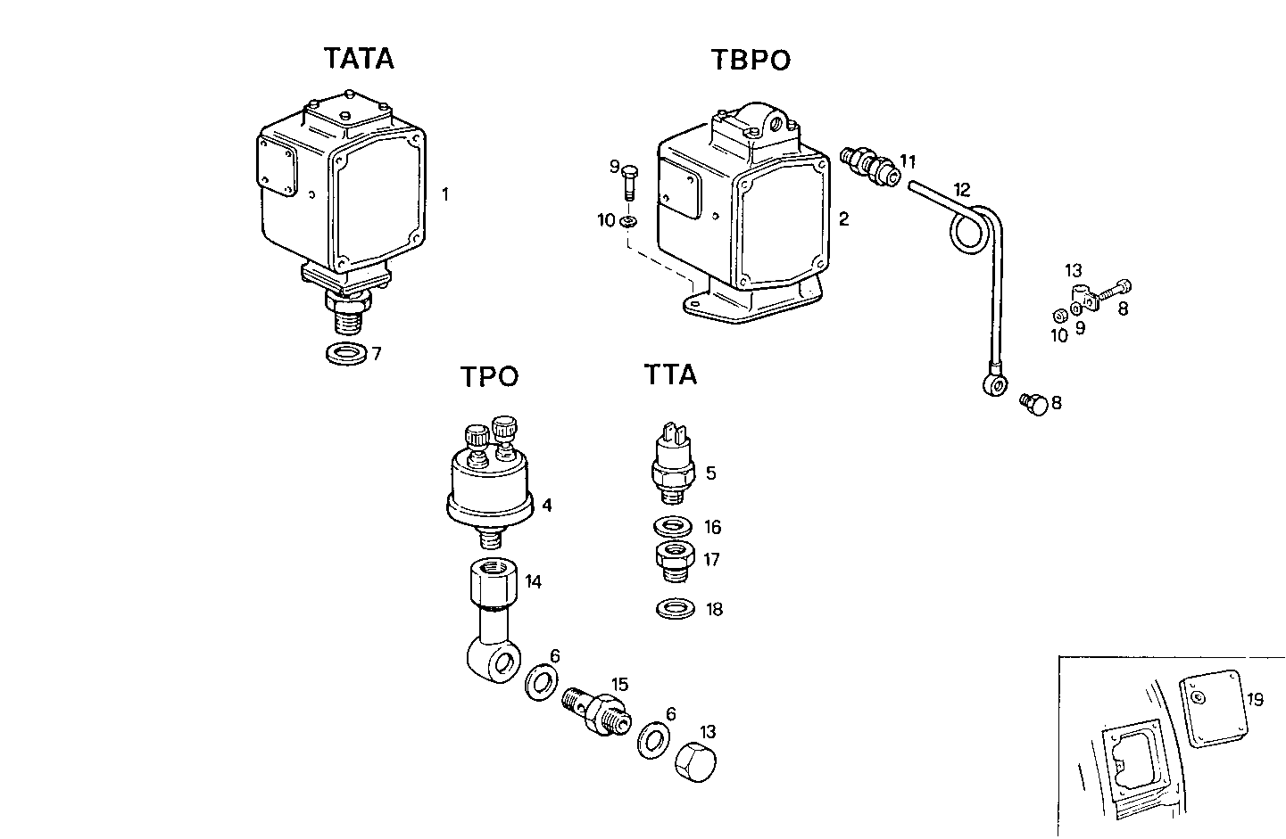 SENDER UNITS FOR GENERATOR UNIT - GE8035M06.01A61S GE8035M06 parts diagram
