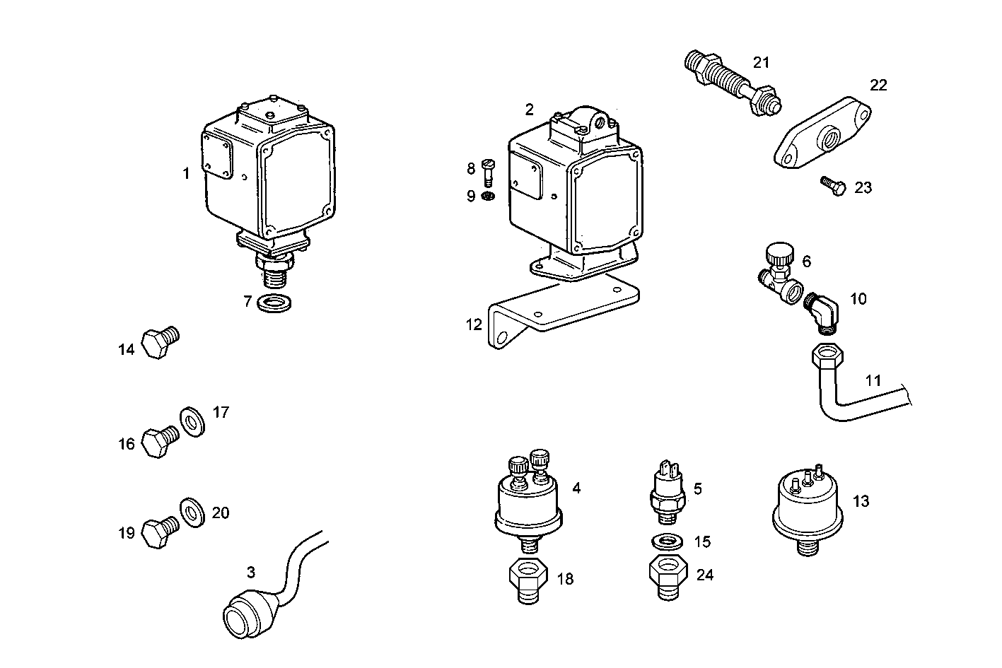 SENDER UNITS ALARMS INSTRUMENT - C78ENTM50.11A001 CURSOR 8 parts diagram