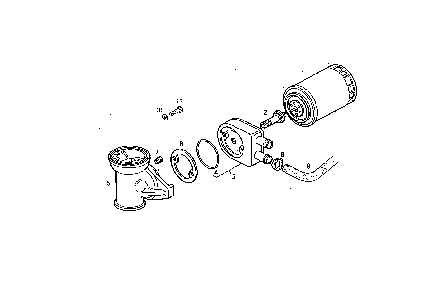 HORIZONTAL SIMPLE OIL FILTER - 8141E00.00 8141E00 parts diagram