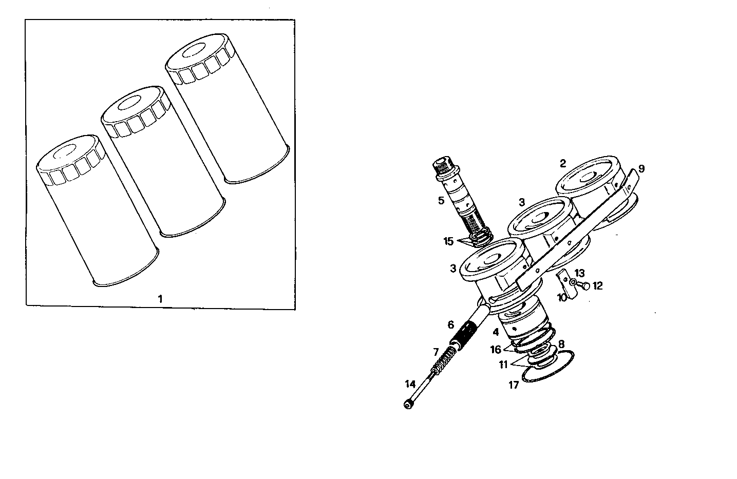 TRIPLE OIL FILTER - 8281SRi10.00 8281SRi10 parts diagram