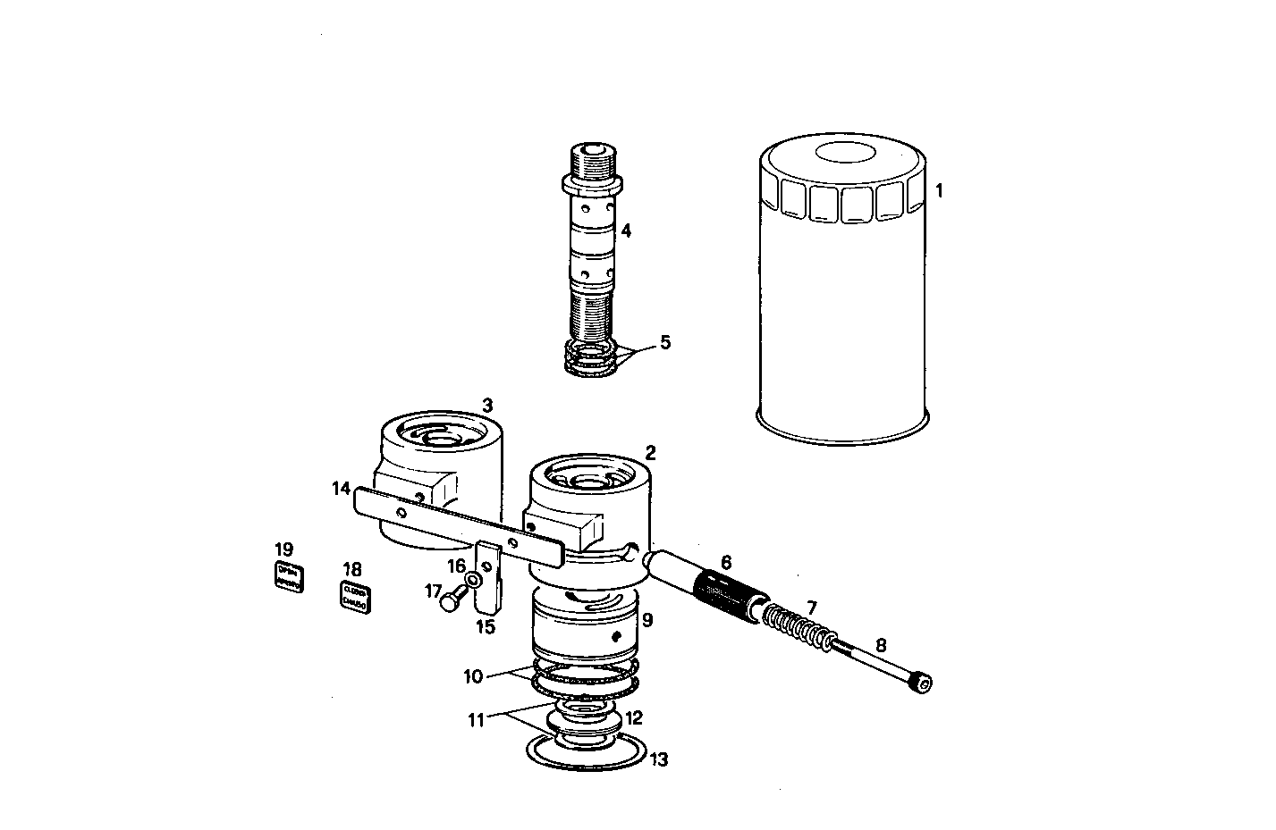 DOUBLE OIL FILTER - 8210M22.30 8210M22 parts diagram