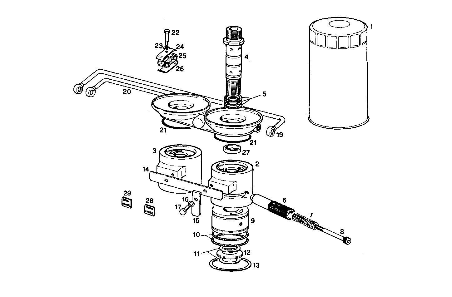 DOUBLE OIL FILTER - 8210SRM36.32 8210SRM36 parts diagram