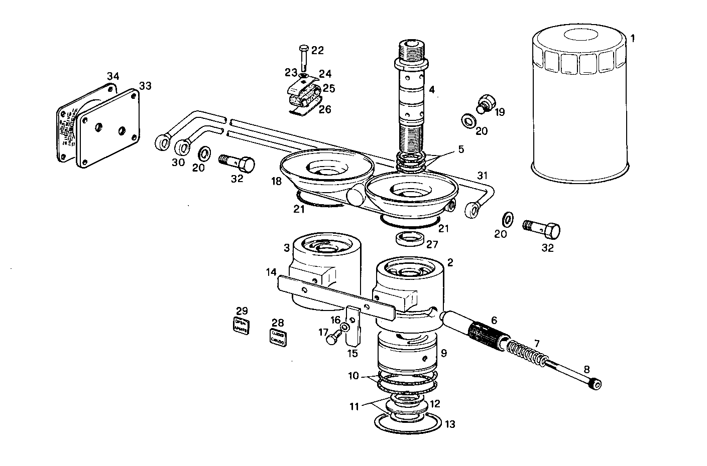 DOUBLE OIL FILTER - 8210SRi27.01 8210SRi27 parts diagram