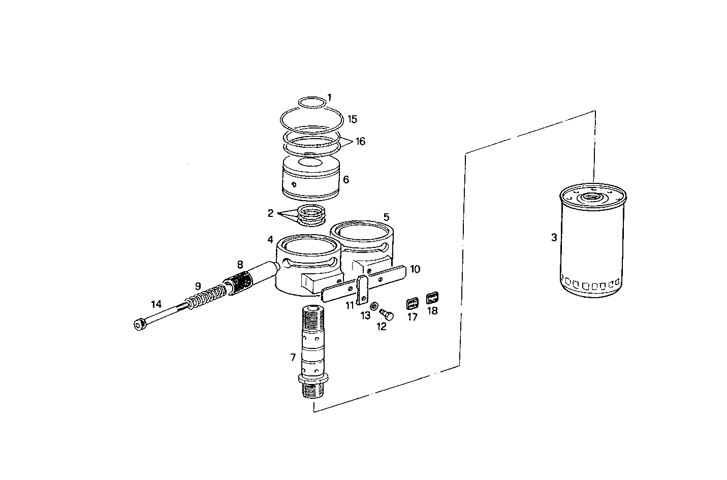 DOUBLE OIL FILTER - 8210SRM45.10 8210SRM45 parts diagram