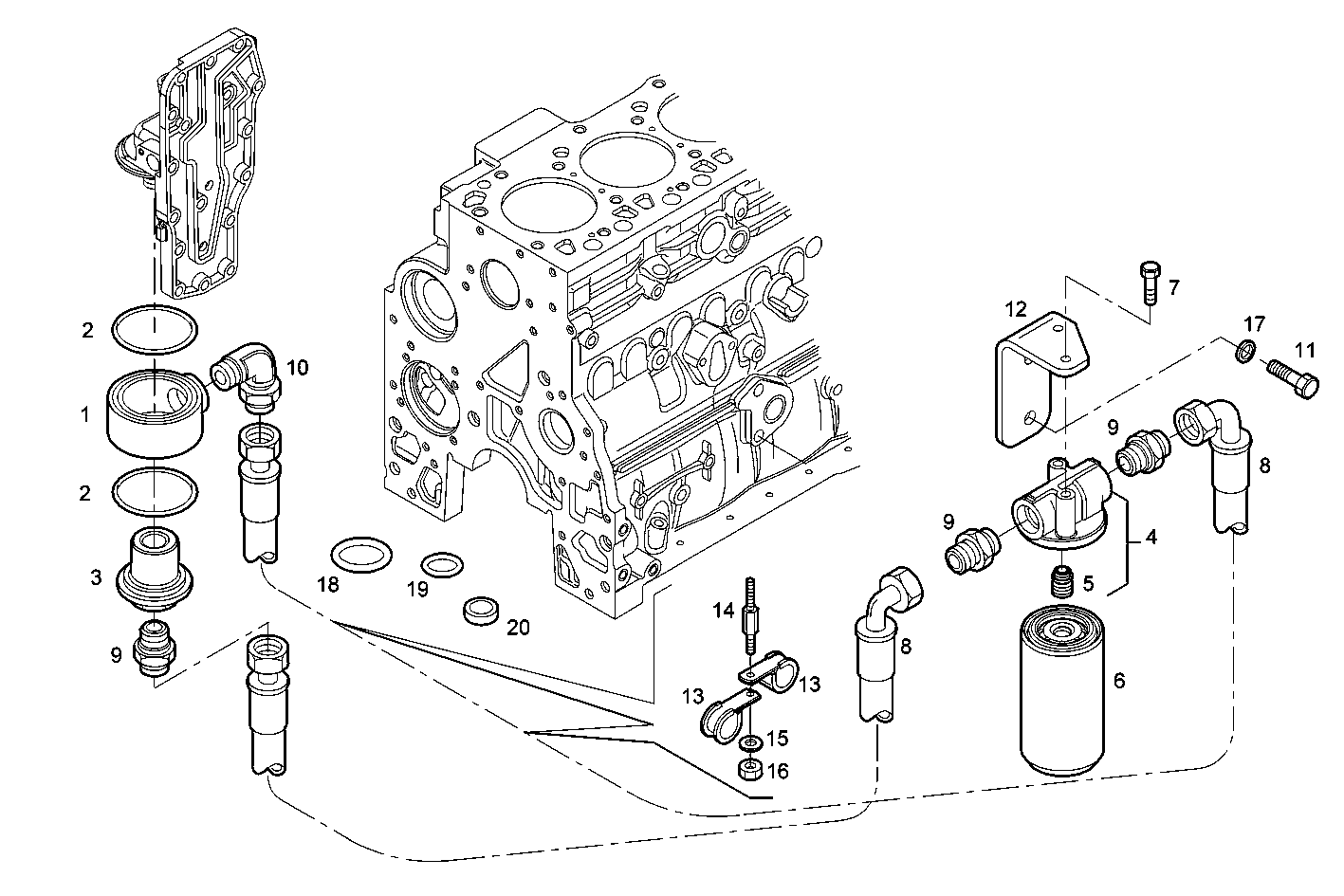 OIL FILTERS - N67MSTD20.00 NEF 6 mechanic. - TIER 2 parts diagram