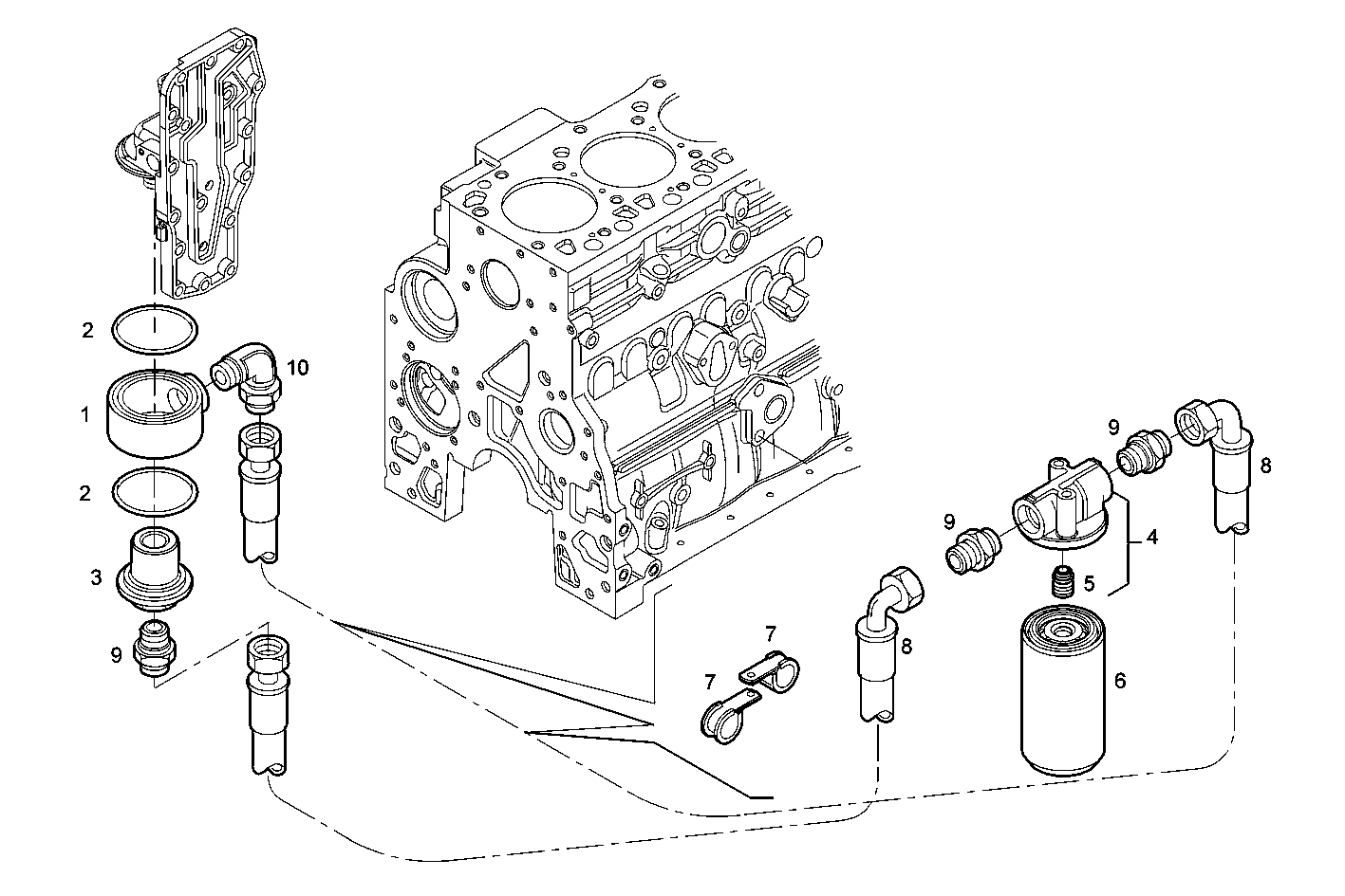 OIL FILTERS - N40ENTD20.00 NEF 4 electron. - TIER 2 parts diagram