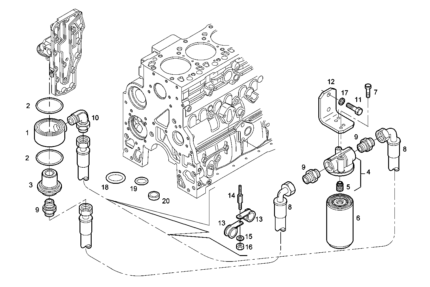 OIL FILTERS - N45MSTD20.50 NEF 4 mechanic. - TIER 2 parts diagram