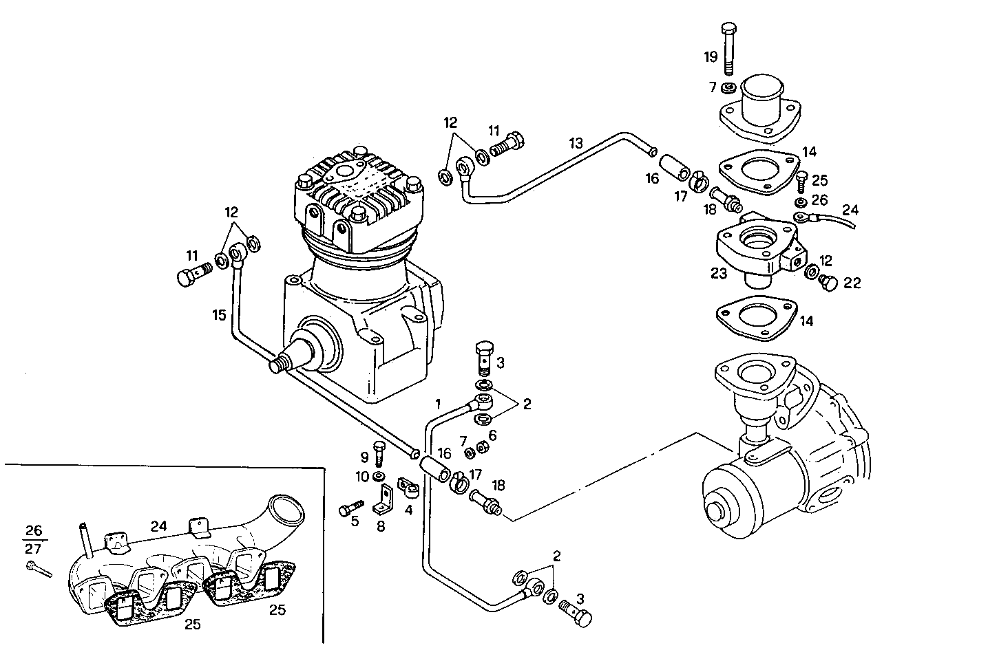 AIR COMPRESSOR - 8045E00.00 8045E00 parts diagram