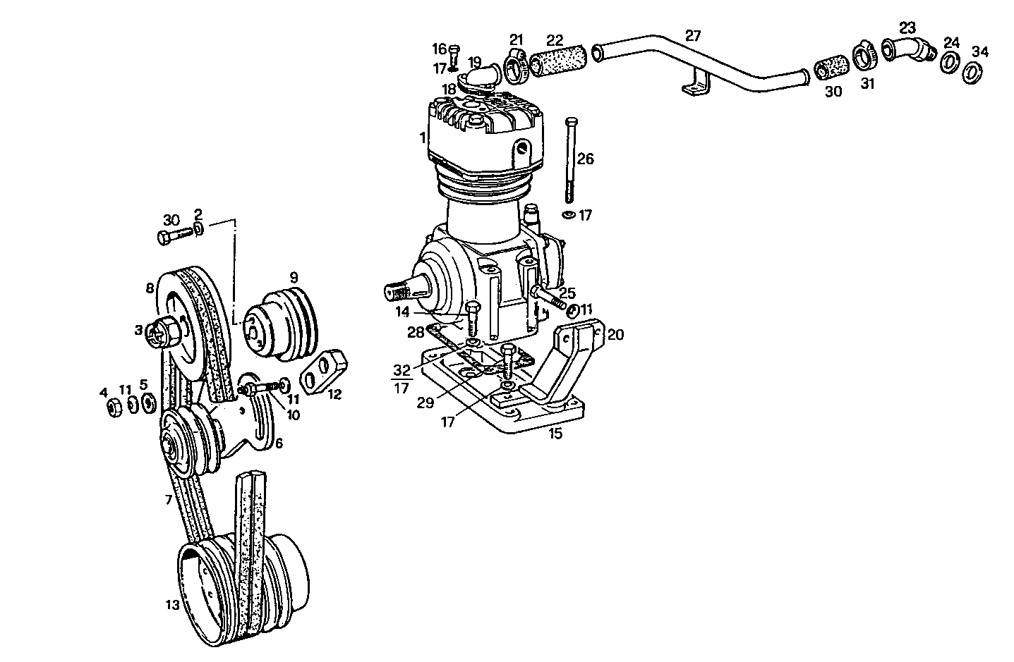 AIR COMPRESSOR - 8065E00.00 8065E00 parts diagram