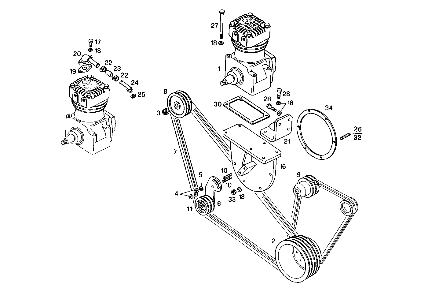 AIR COMPRESSOR - 8045SU00.00 8045SU00 parts diagram