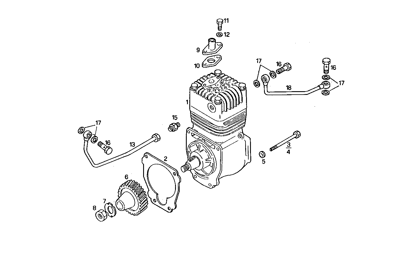AIR COMPRESSOR - 8361SRE11.00 8361SRE11 parts diagram