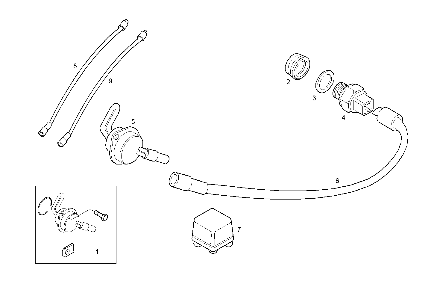WATER PREHEATER DEVICE - 230V - GENEF200E.A71M NEF 6 electron. parts diagram
