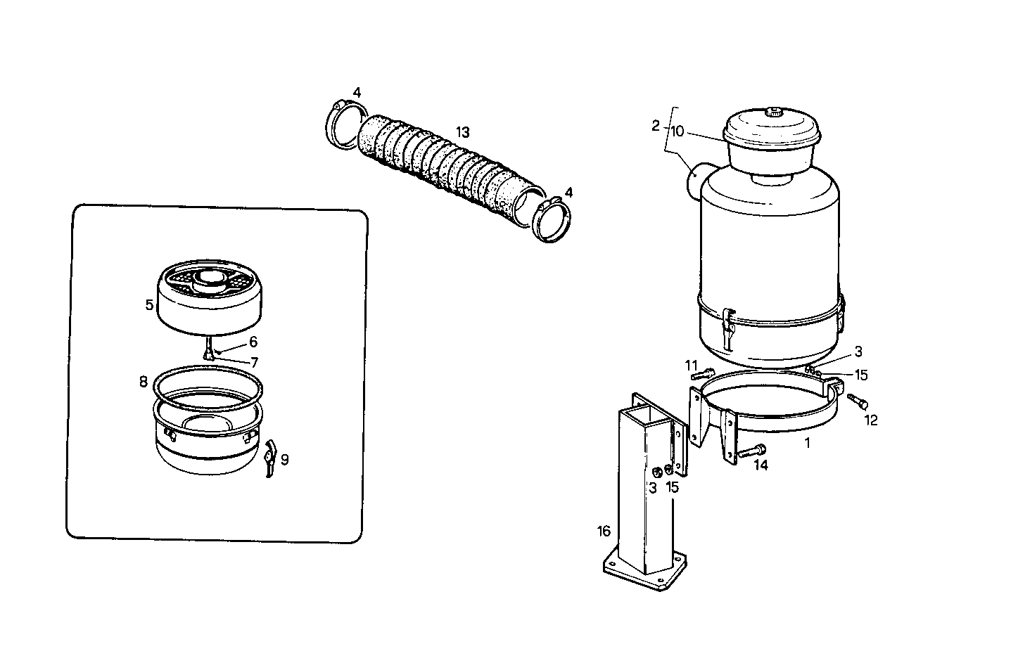 AIR CLEANER - 8361Si10.00 8361SI10 parts diagram