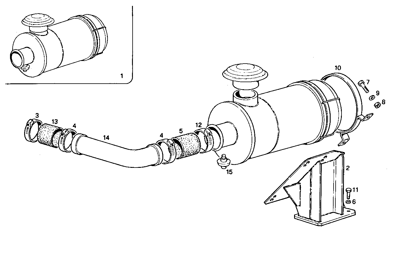DRY AIR CLEANER - PU8061Si35.05A100 PU8061Si35 parts diagram