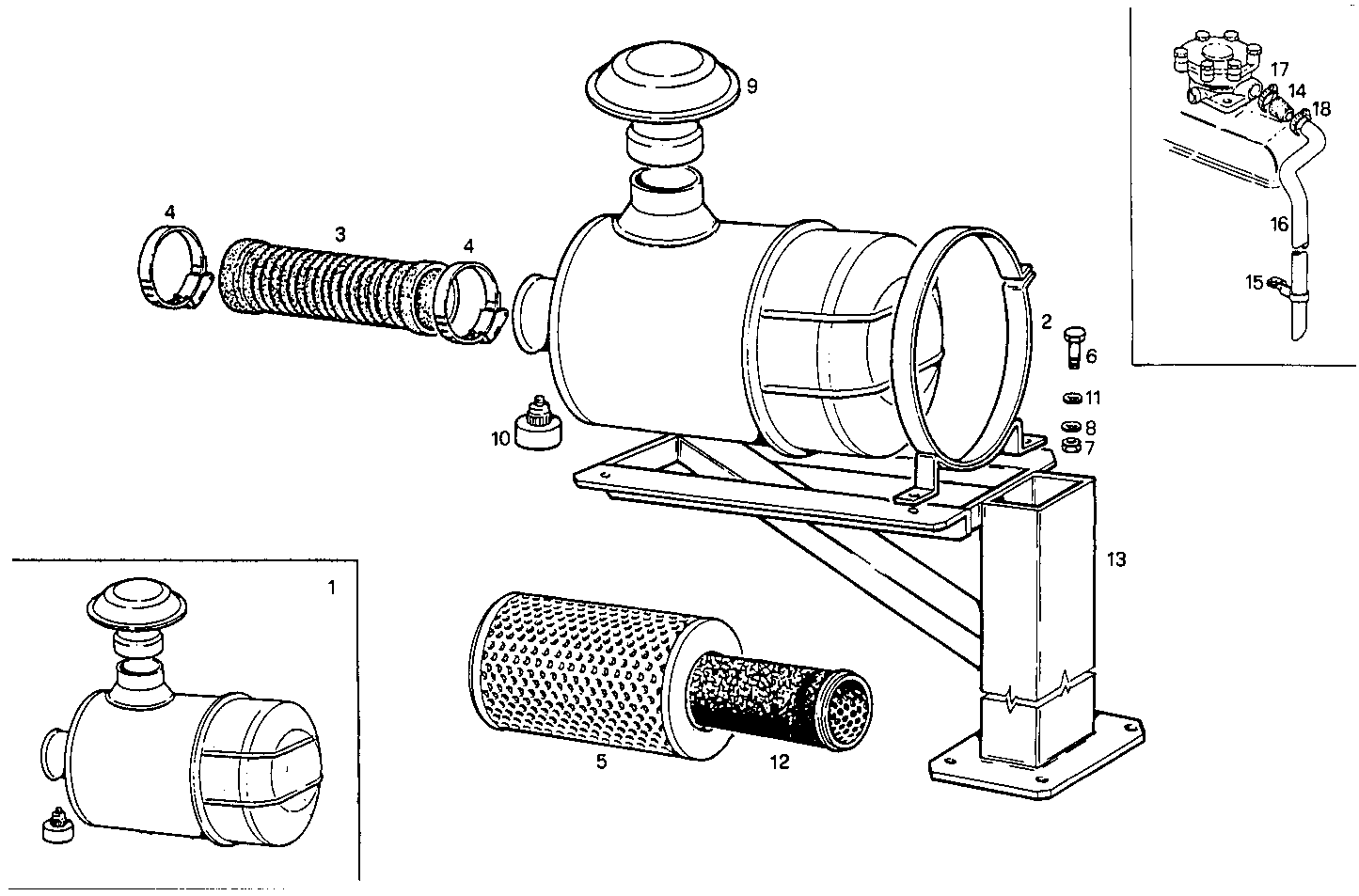 DRY AIR CLEANER - 8361Si10.00 8361SI10 parts diagram