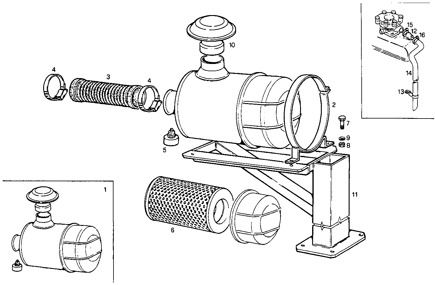 DRY AIR CLEANER - 8361Si10.00 8361SI10 parts diagram