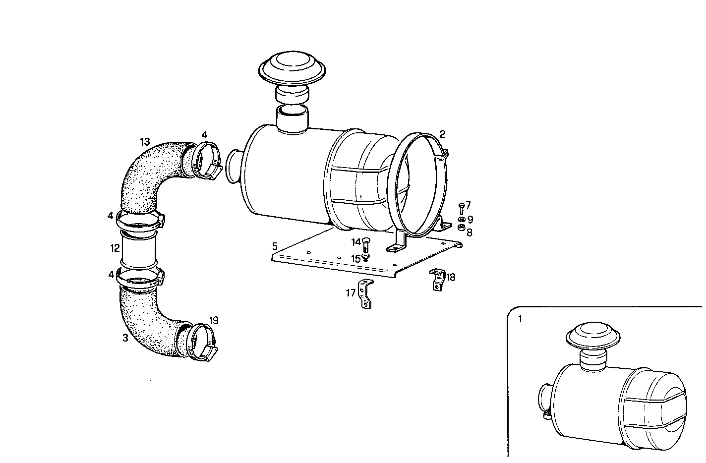 DRY AIR CLEANER - 8210SRi25.01 8210SRi25 parts diagram
