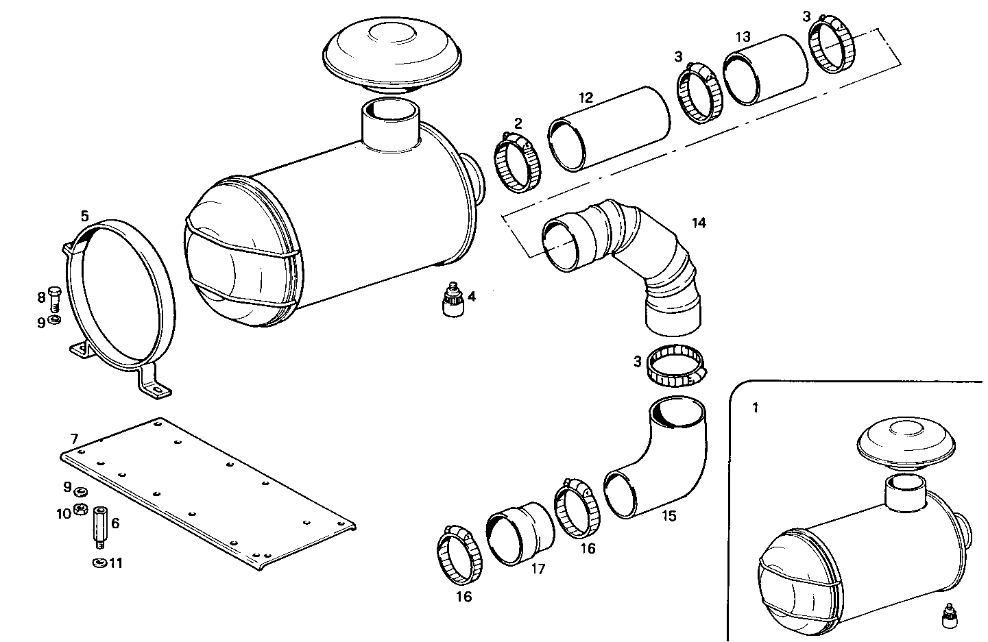 DRY AIR CLEANER - GE8281SRM44.10A67E GE8281SRM44 parts diagram