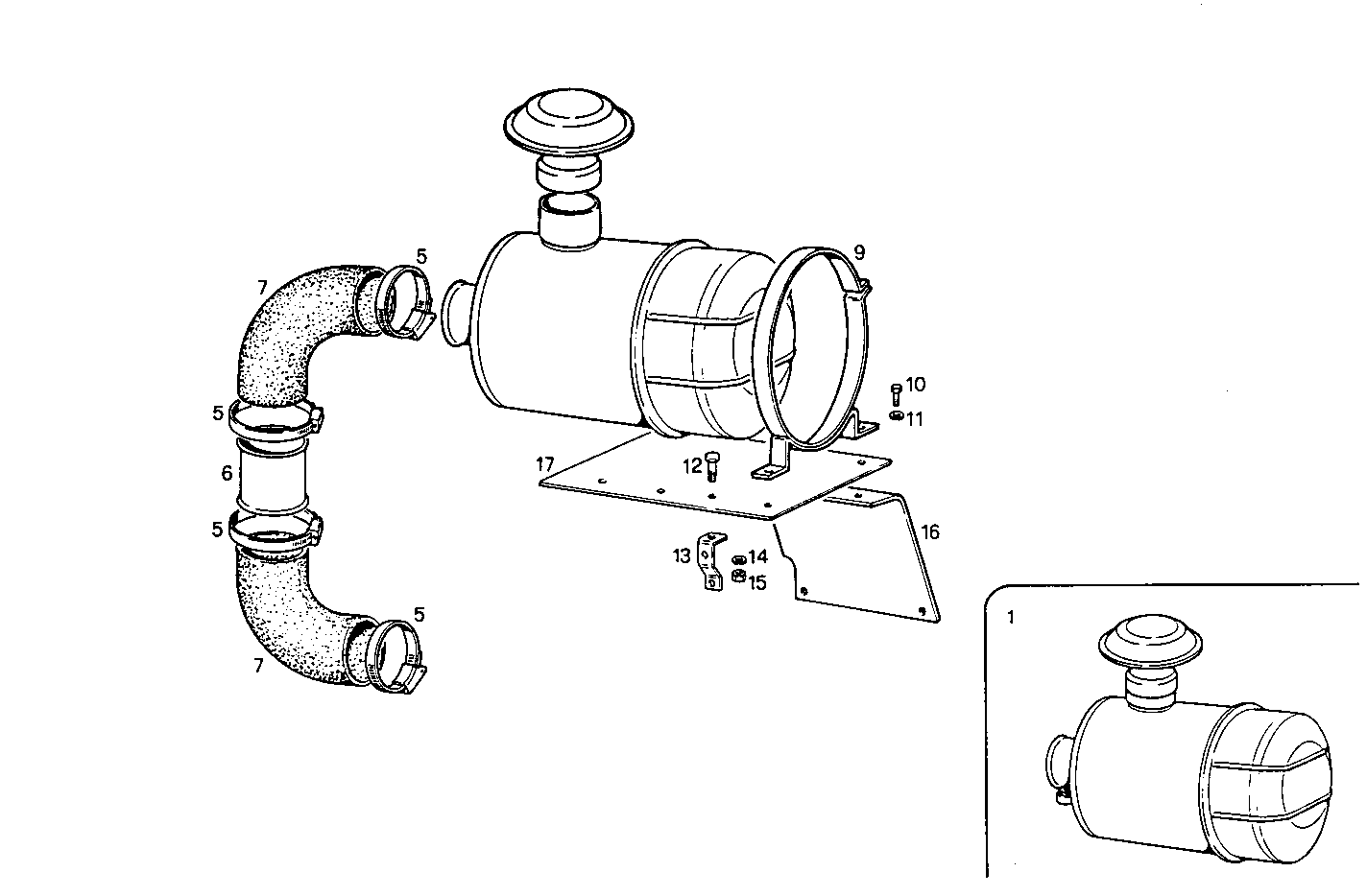 DRY AIR CLEANER - 8210i03.00A520 8210i03 parts diagram
