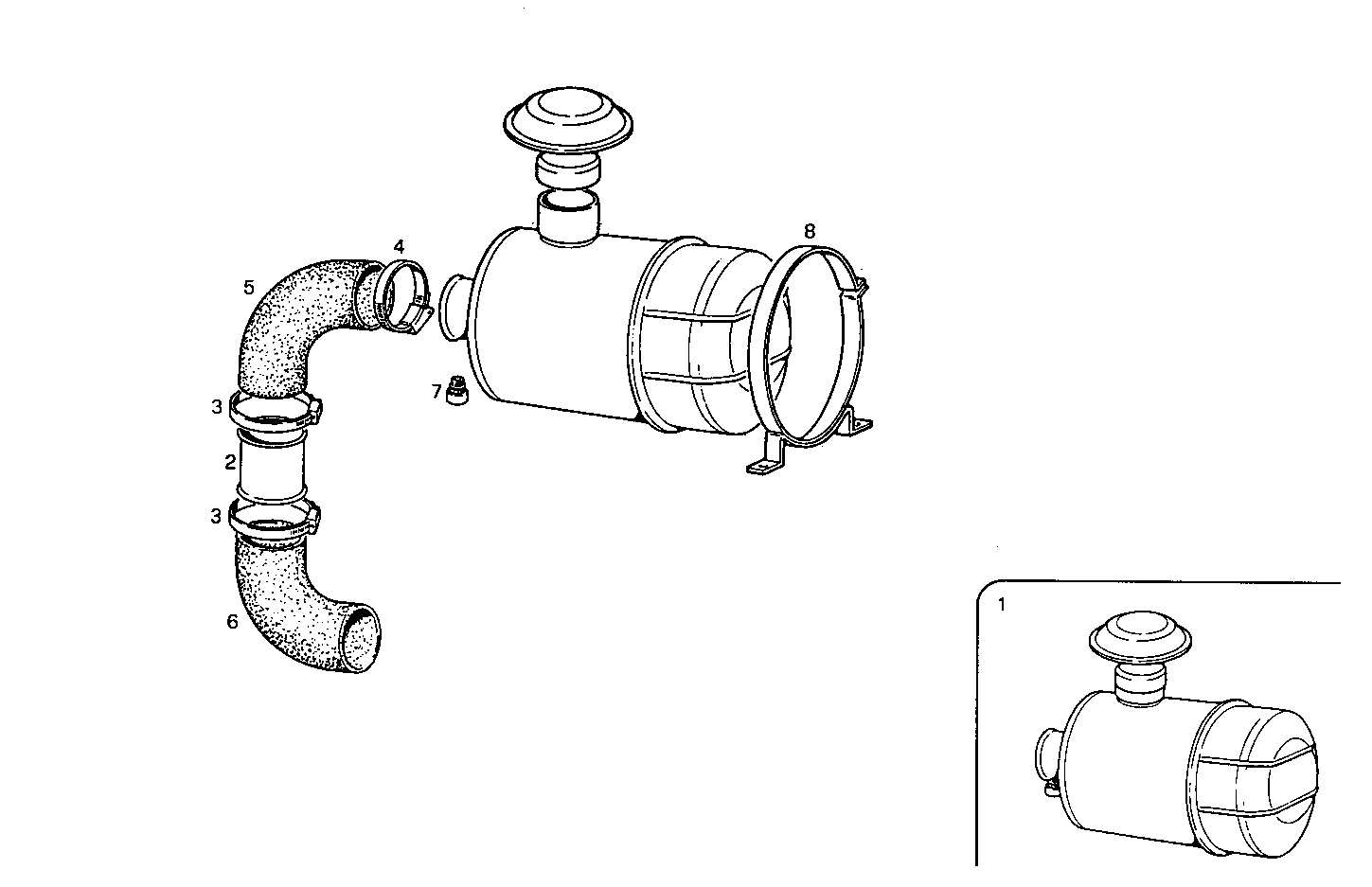 DRY AIR CLEANER - 8210SRi26.00 8210SRi26 parts diagram