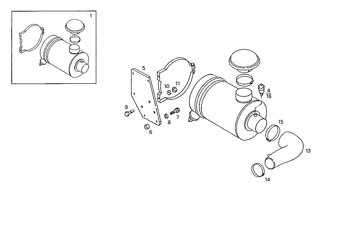 DRY AIR CLEANER - 7450Si15.05 7450Si15 parts diagram