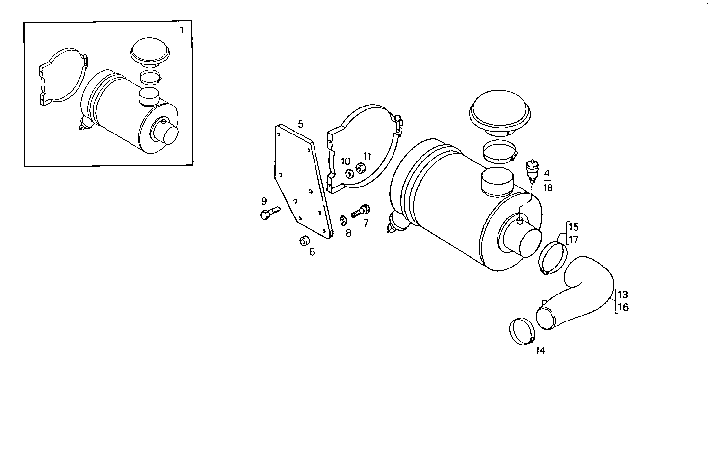 DRY AIR CLEANER - 7675Si15.05 7675Si15 parts diagram