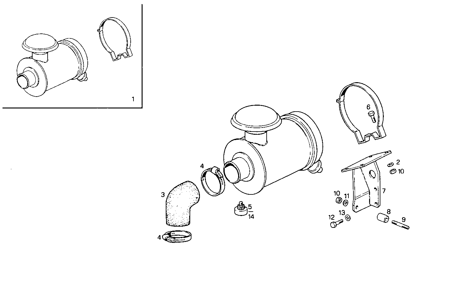AIR CLEANER - 8045E00.00 8045E00 parts diagram