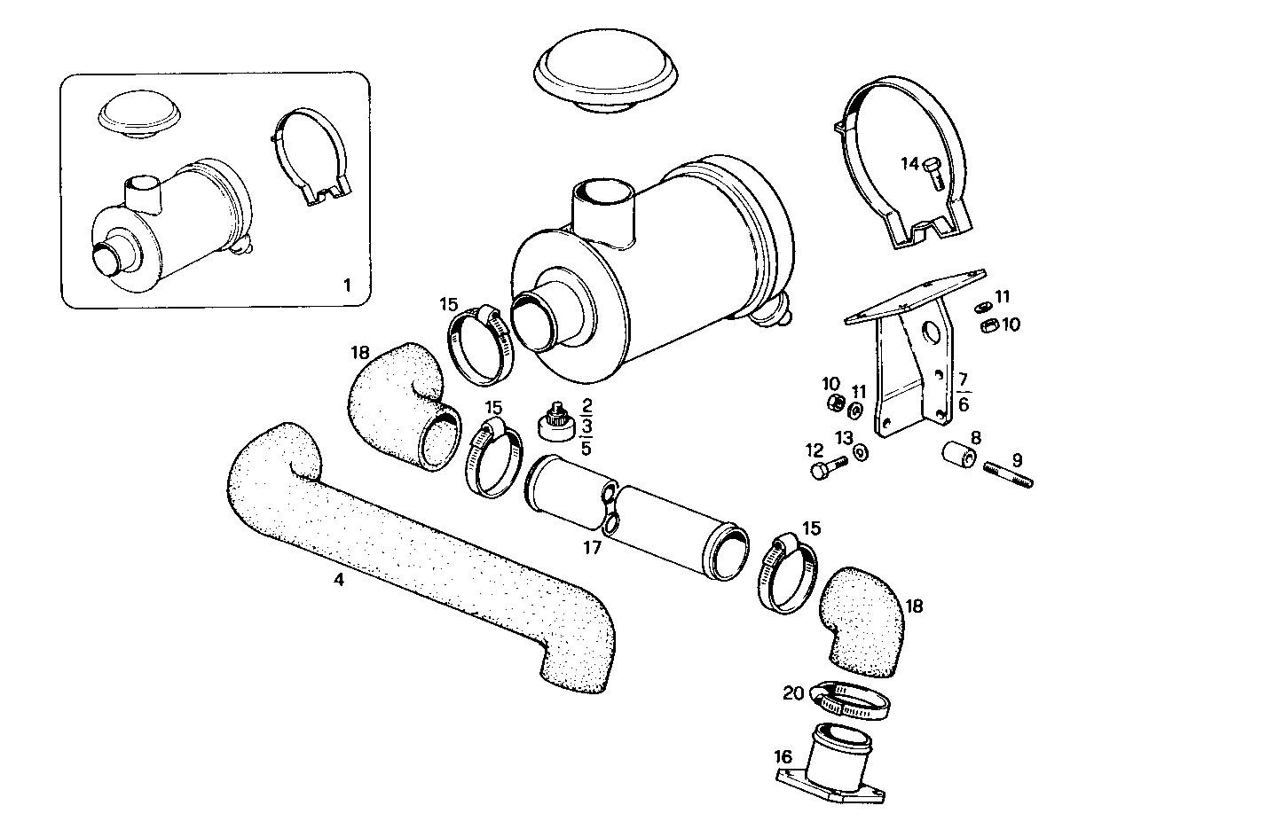 DRY AIR CLEANER - 8061i06.05 8061i06 parts diagram