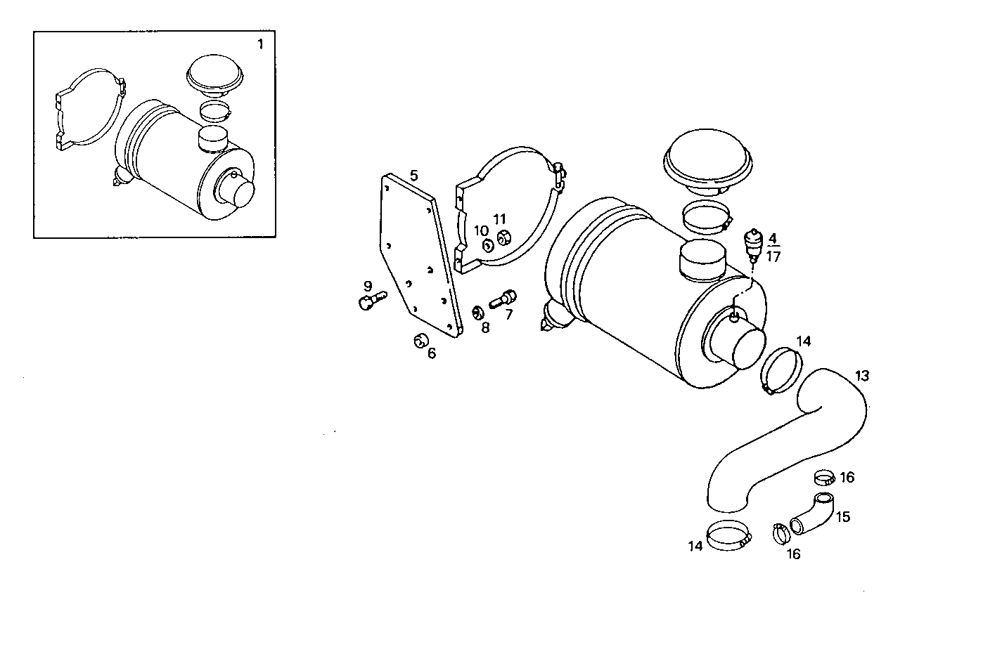 DRY AIR CLEANER parts diagram
