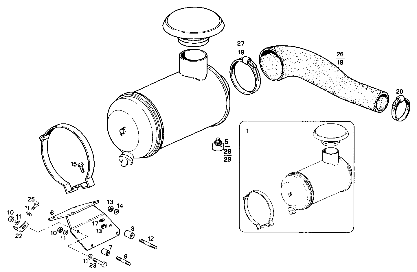 DRY AIR CLEANER - 8061Si35.05 8061Si35 parts diagram