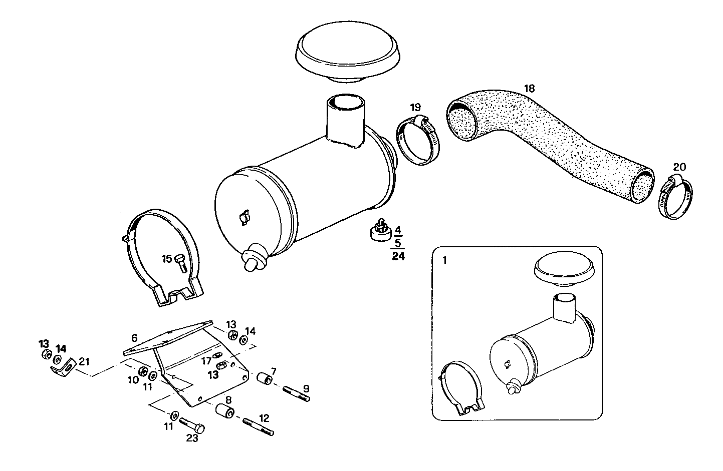 DRY AIR CLEANER - 8045SU00.00A800 8045SU00 parts diagram