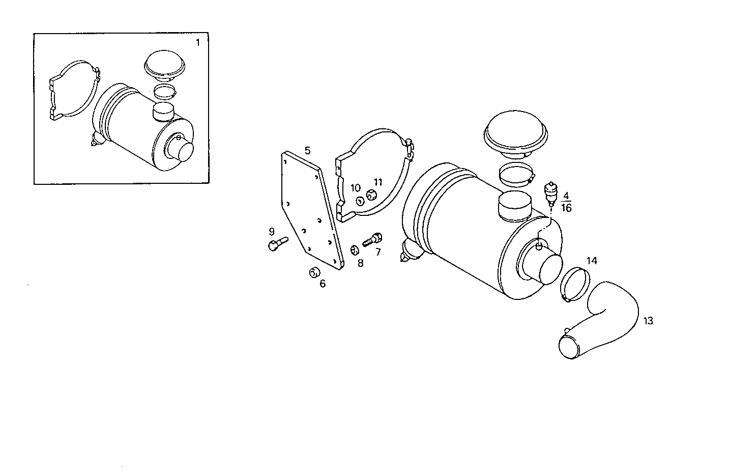 DRY AIR CLEANER - 7450Si10.05 7450Si10 parts diagram